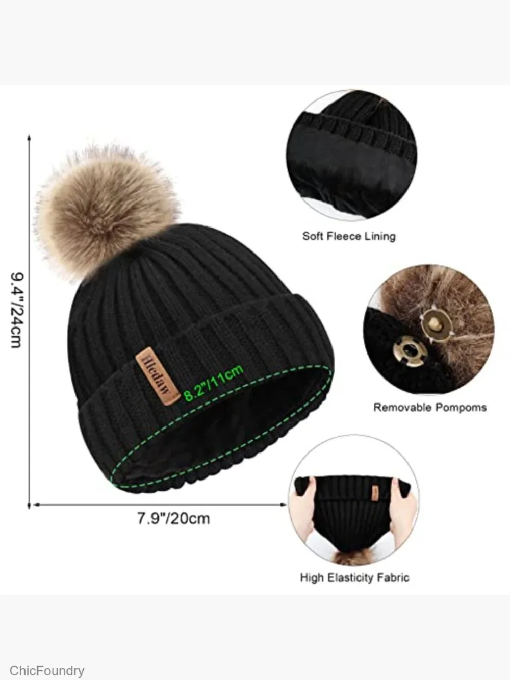 Kids Winter Hat Gloves Scarf Set with Touchscreen Mittens